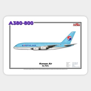 Airbus A380-800 - Korean Air (Art Print) Sticker